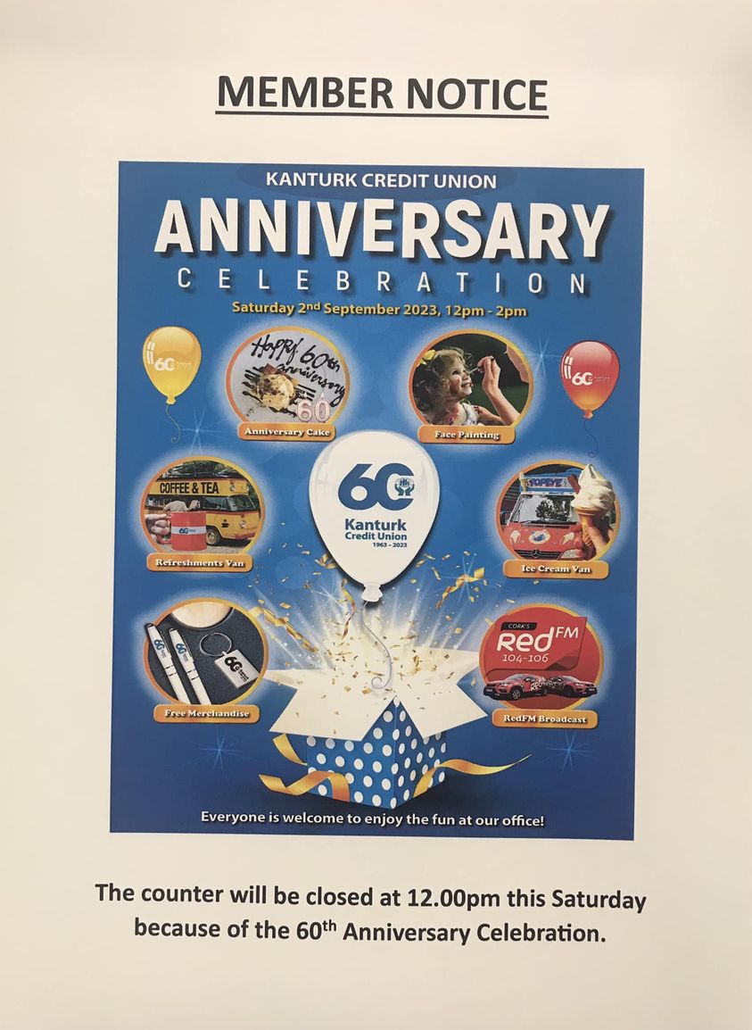 Member Notice due to 60th (",)