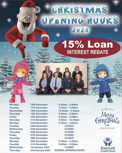 Christmas Opening Hours 2024!