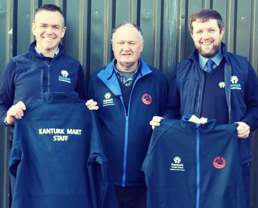 KCU sponsor jackets for Kanturk Mart Staff!
